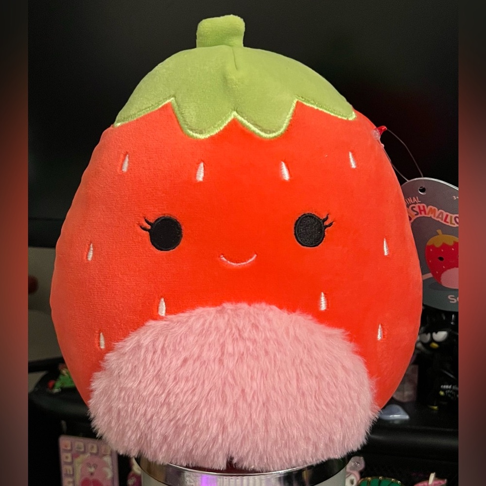 Scarlet the Strawberry with Fuzzy Belly 7.5" FTM Squishmallow